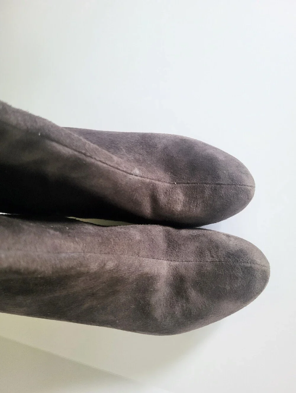 Nine West Soft Dark Esspresso Genuine Leather Suede Knee High Wedge Heel Boots 8